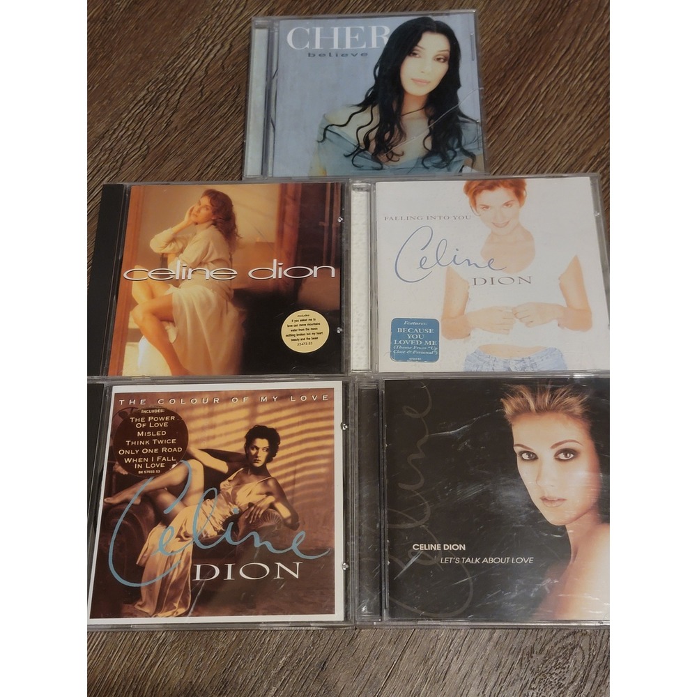 Cher Celine Dion CD Lot‎ - Believe Falling Into You Let's Talk About Love